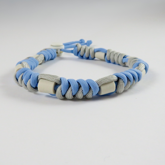 Colar Repelente Paracord Azul Bebé