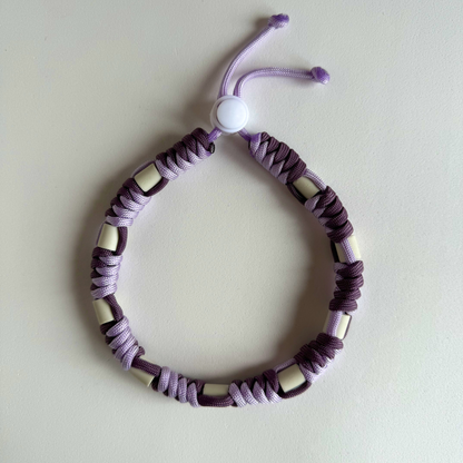 Colar Repelente Paracord Lilás
