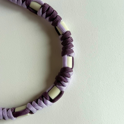 Colar Repelente Paracord Lilás