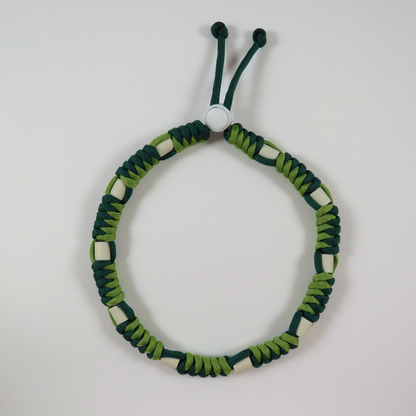 Colar Repelente Paracord Verde Escuro