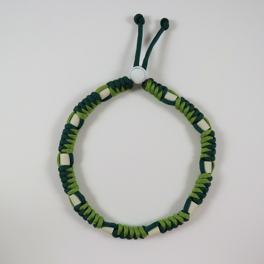 Colar Repelente Paracord Verde Escuro