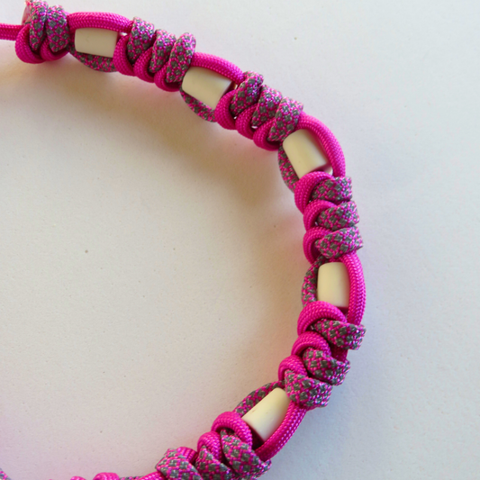 Colar Refletor Repelente Rosa