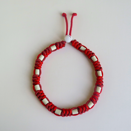Colar Refletor Repelente Vermelho
