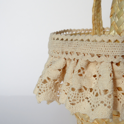 Cesta de Vime com Renda