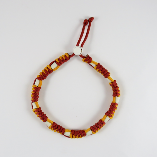 Colar Repelente Paracord Laranja