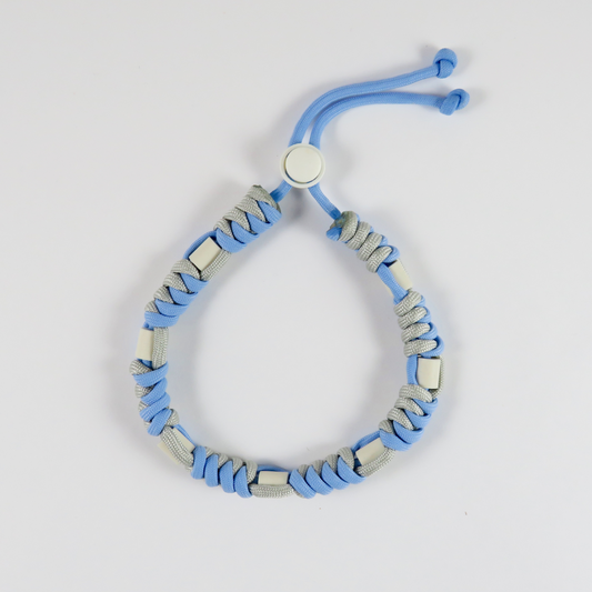 Colar Repelente Paracord Azul Bebé