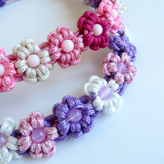 Colar Flores em Paracord Personalizável