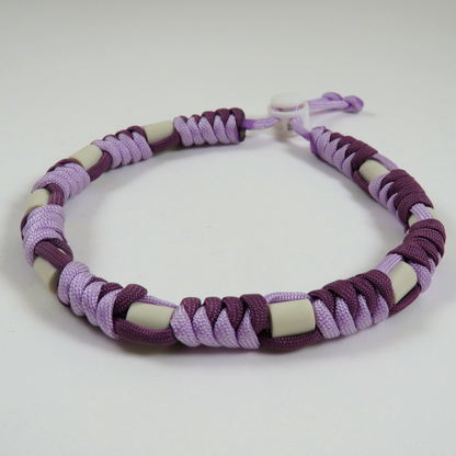 Colar Repelente Paracord Lilás e Roxo