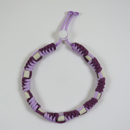 Colar Repelente Paracord Lilás e Roxo
