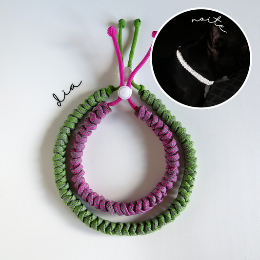 Collar reflectante verde